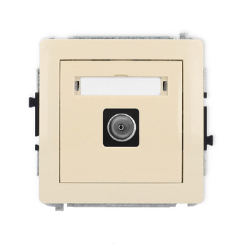 Mechanizm gniazda antenowego pojedynczego TV Karlik seria DECO 1DGTV-1 kolor beżowy