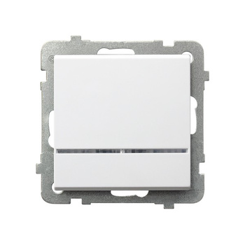 Łącznik kontrolny z podświetleniem pomarańczowym seria SONATA kolor Biały symbol ŁP-12RS/m/00