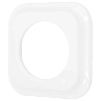 Ramka pojedyncza kwadratowa do łączników i gniazd 'Retro ceramic' - biała