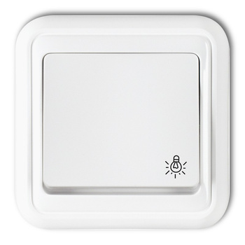 Łącznik zwierny światło podświetlany Karlik seria LIZA WPT-5L kolor biały