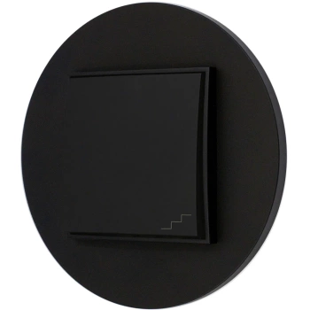 Włącznik schodowy z ramką okrągłą seria MINI kolor czarny mat