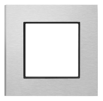 Ramka pojedyncza seria ARIA kolor Szczotkowane Aluminium symbol R-1UAC/62/25