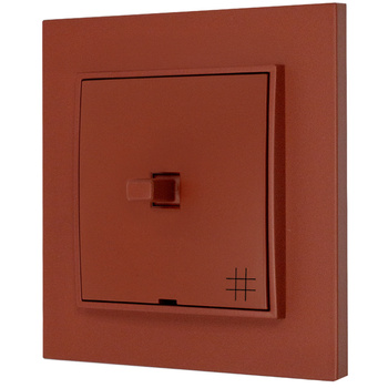 Włącznik krzyżowy w stylu USA ramka kwadratowa seria Mini kolor terakota