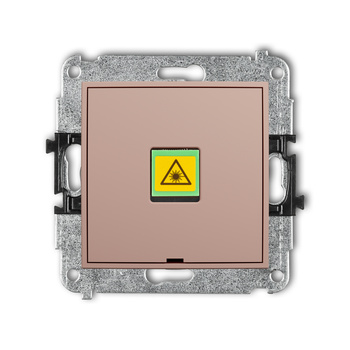 Mechanizm gniazda światłowodowego/optycznego pojedynczego, bez pola opisowego Karlik seria ICON 62IGOPBO-1 kolor łososiowy