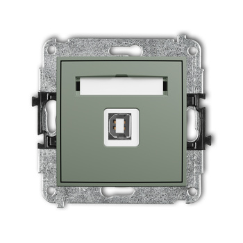 Mechanizm gniazda pojedynczego USB A-B 2.0 Karlik seria ICON 61IGUSB-3 kolor szałwiowy