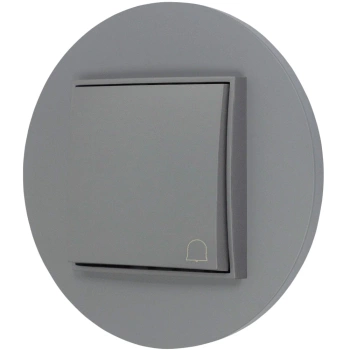 Włącznik dzwonkowy z ramką okrągłą seria MINI kolor szary mat