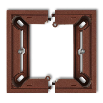 Puszka natynkowa pojedyncza, składana DECO Karlik seria DECO 9DPU-1 kolor brązowy metalik