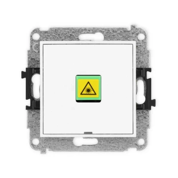 Mechanizm gniazda światłowodowego/optycznego pojedynczego, bez pola opisowego Karlik seria MINI 25MGOPBO-1 kolor biały mat