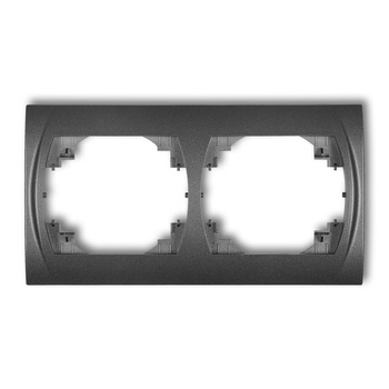 Ramka pozioma podwójna Karlik seria LOGO 11LRH-2 kolor grafitowy