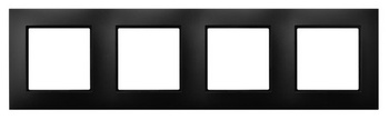 Ramka poczwórna seria ARIA kolor Czarny metalik symbol R-4U/33