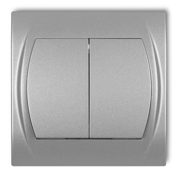 Łącznik żaluzjowy bez piktogramów Karlik seria LOGO 7LWP-8.1 kolor srebrny metalik