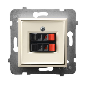 Gniazdo głośnikowe podwójne seria ARIA kolor Ecru symbol GG-2U/m/27