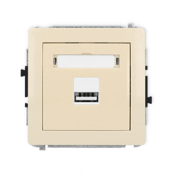 Mechanizm ładowarki USB pojedynczej USB A, 5W max., 5V, 1A Karlik seria DECO 1DCUSB-1 kolor beżowy