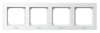 Ramka poczwórna do łączników IP-44 seria SONATA kolor Biały symbol RH-4R/00