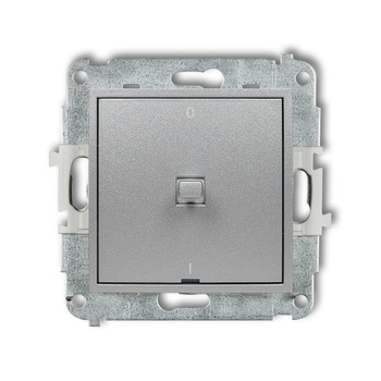 Mechanizm łącznika dwubiegunowego w stylu amerykańskim Karlik seria ICON 7IWPUS-9 kolor srebrny metalik