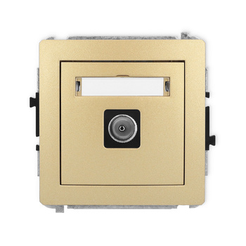 Mechanizm gniazda antenowego pojedynczego TV Karlik seria DECO 29DGTV-1 kolor złoty