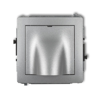 Mechanizm wypustu kablowego Karlik seria DECO 7DWPK kolor srebrny metalik