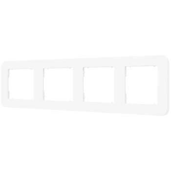 Ramka uniwersalna poczwórna zaokrąglona z tworzywa Karlik seria MINI MRTZ-4 kolor biały