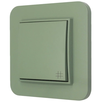 Włącznik krzyżowy z ramką zaokrągloną seria MINI kolor szałwiowy