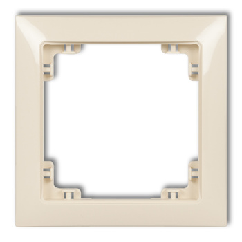 Ramka uniwersalna pojedyncza z tworzywa DECO Soft Karlik seria DECO 1DRSO-1 kolor beżowy