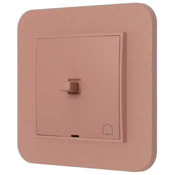 Włącznik dzwonkowy w stylu USA ramka zaokrąglona seria Mini kolor łososiowy