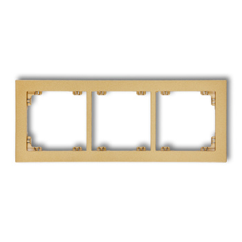 Ramka uniwersalna potrójna z tworzywa Karlik seria DECO 29DR-3 kolor złoty
