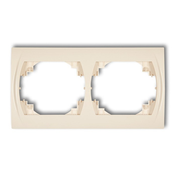 Ramka pozioma podwójna Karlik seria LOGO 1LRH-2 kolor beżowy