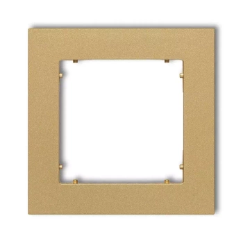 Ramka uniwersalna pojedyncza kwadratowa z tworzywa Karlik seria MINI 29MR-1 kolor złoty