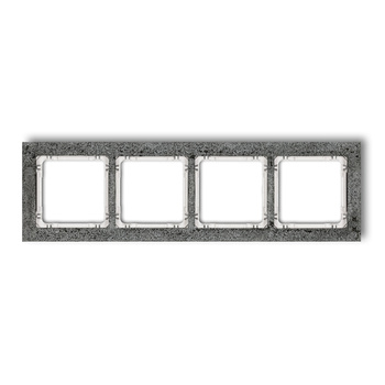 Ramka uniwersalna poczwórna - beton ramka: antracytowa; spód: biały Karlik seria DECO 11-0-DRB-4 kolor antracyt