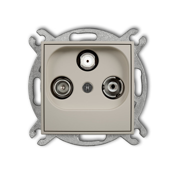 Mechanizm gniazda abonenckiego RTV-SAT przelotowego 10dB Karlik seria ICON 60IGSP kolor taupe