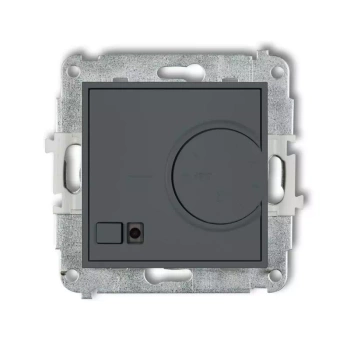 Mechanizm elektronicznego regulatora temperatury z czujnikiem podpodłogowym Karlik seria MINI 28MRT-1 kolor grafitowy mat