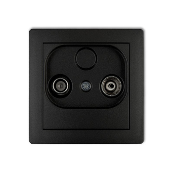 Mechanizm gniazda abonenckiego RTV końcowego 2dB Karlik seria DECO 12DG2K kolor czarny mat