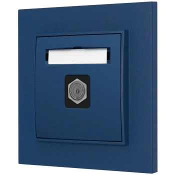 Gniazdo antenowe 1x z ramką kwadratową seria MINI kolor navy blue