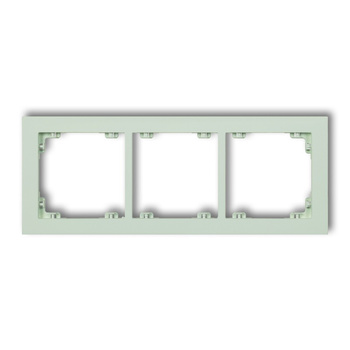 Ramka uniwersalna potrójna z tworzywa DECO Pastel Matt Karlik seria DECO 46DR-3 kolor miętowy