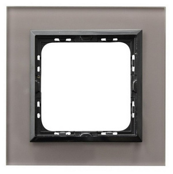 Ramka pojedyncza seria SONATA kolor Szare szkło symbol R-1RGC/41/25