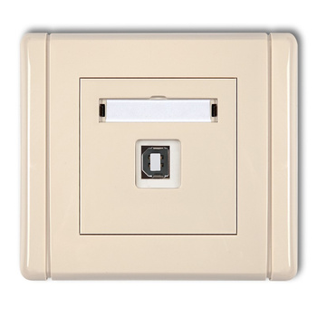 Gniazdo pojedyncze USB A-B 2.0 Karlik seria FLEXI 1FGUSB-3 kolor beżowy