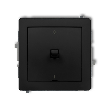 Mechanizm łącznika dwubiegunowego w stylu amerykańskim Karlik seria DECO 12DWPUS-9 kolor czarny mat