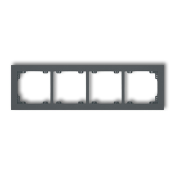 Ramka uniwersalna poczwórna z tworzywa Karlik seria DECO 28DR-4 kolor grafitowy mat
