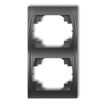 Ramka pionowa podwójna Karlik seria LOGO 11LRV-2 kolor grafitowy