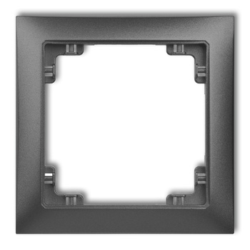 Ramka uniwersalna pojedyncza z tworzywa DECO Soft Karlik seria DECO 11DRSO-1 kolor grafitowy