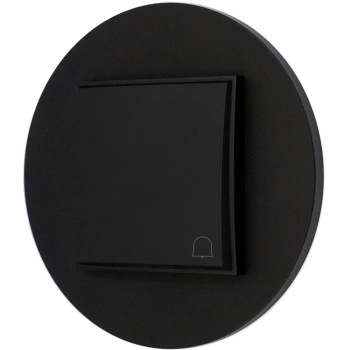 Włącznik dzwonkowy z ramką okrągłą seria MINI kolor czarny mat