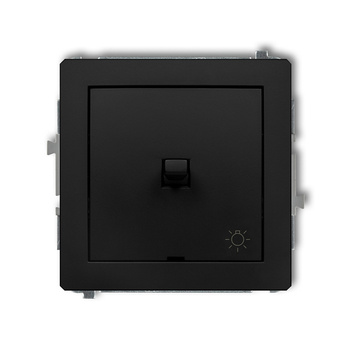 Mechanizm łącznika zwierny światło w stylu amerykańskim Karlik seria DECO 12DWPUS-5 kolor czarny mat