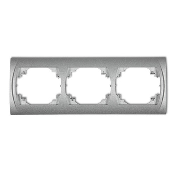 Ramka pozioma potrójna Karlik seria LOGO 7LRH-3 kolor srebrny metalik