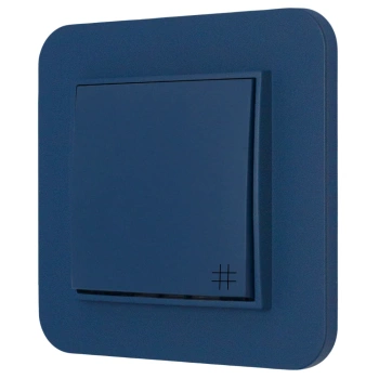 Włącznik krzyżowy z ramką zaokrągloną seria MINI kolor navy blue