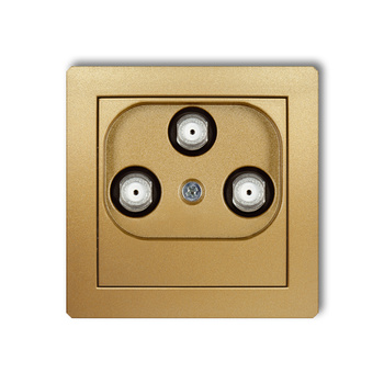 Mechanizm gniazda multimedialnego 3F DATA Vectra Karlik seria DECO 29DGMV kolor złoty