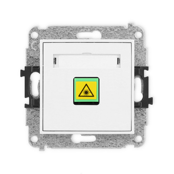 Mechanizm gniazda światłowodowego/optycznego pojedynczego Karlik seria ICON IGOP-1 kolor biały