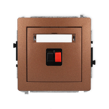 Mechanizm gniazda głośnikowego pojedynczego Karlik seria DECO 9DGG-1 kolor brązowy metalik