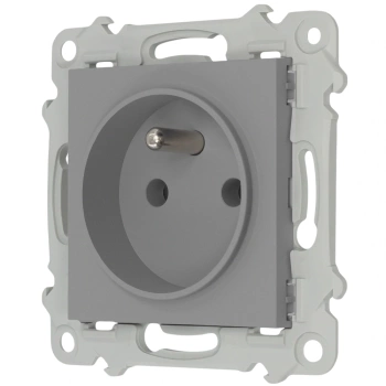 Gniazdo pojedyncze z/u GP-1BLZ/m bez ramki kolor Popiel mat seria Bella