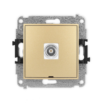 Mechanizm gniazda pojedynczego BNC, bez pola opisowego Karlik seria ICON 29IGBNCBO-1 kolor złoty