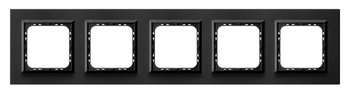 Ramka pięciokrotna seria SONATA kolor Szczotkowany antracyt symbol R-5RAC/64/25